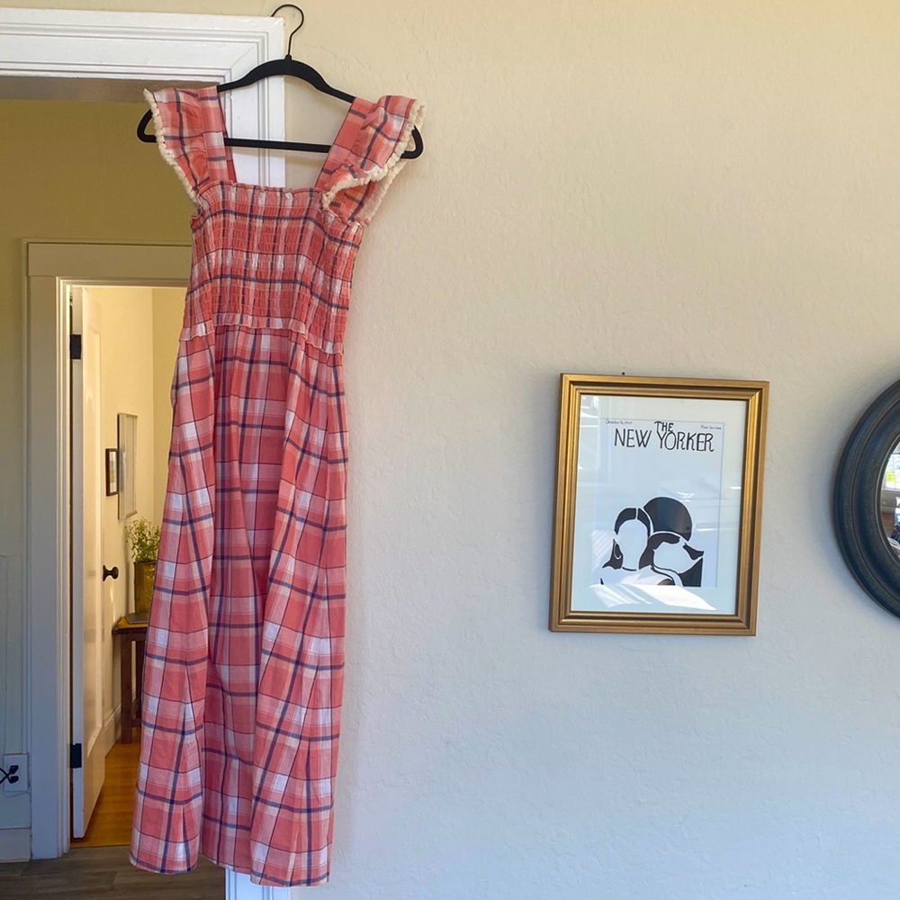 Plaid midi dress for summer!:)
